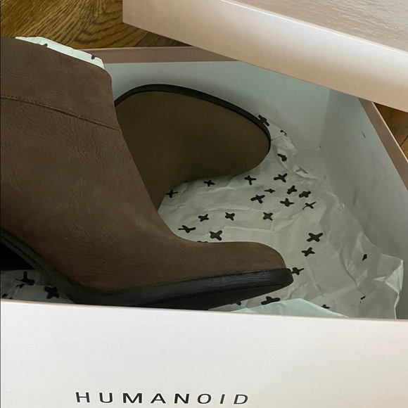 Humanoid Brand Brown Leather Booties - Picture 3 of 4